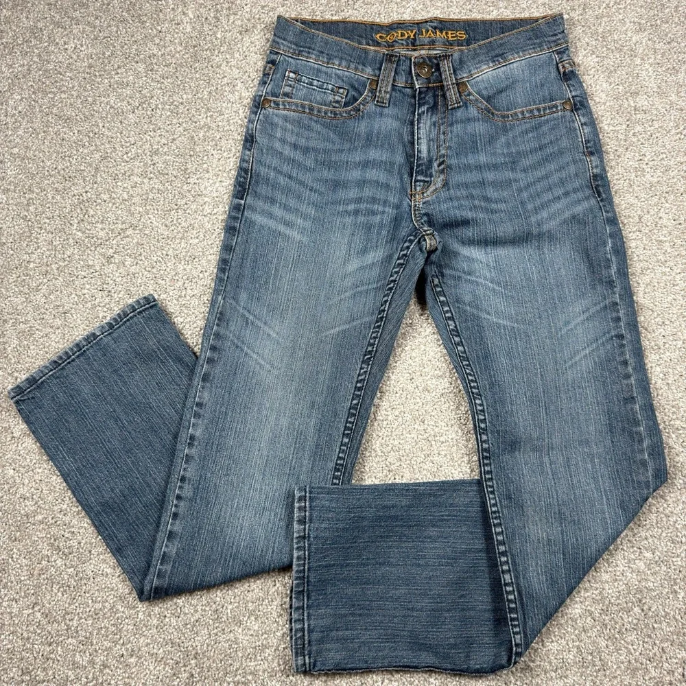 Cody James Straight Leg Jeans Men's 28x30 Blue Medium Wash Stretch Western Denim